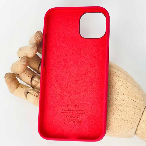 Чехол LUX Silicone Case для iPhone 13 Pro Red with MagSafe